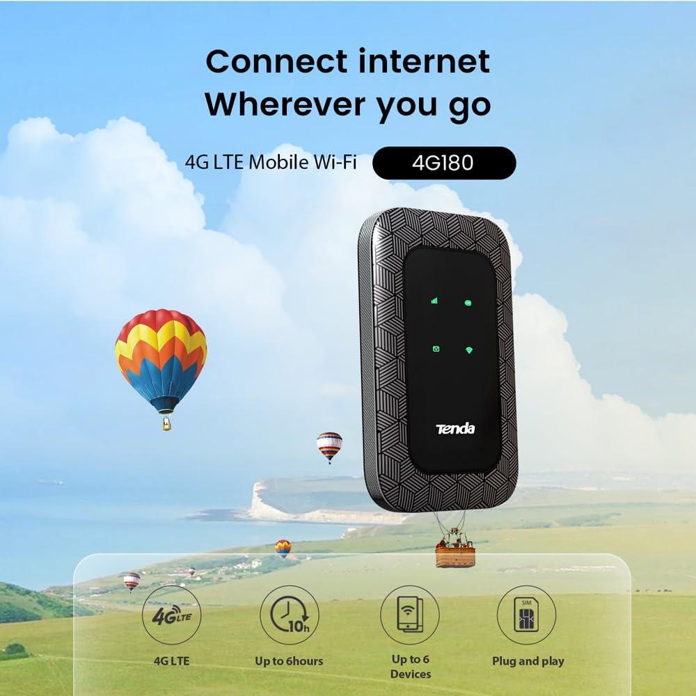 Saponetta WiFi Tenda 4G LTE-Advanced Pocket Mobile Wi-Fi Router con SIM Internet