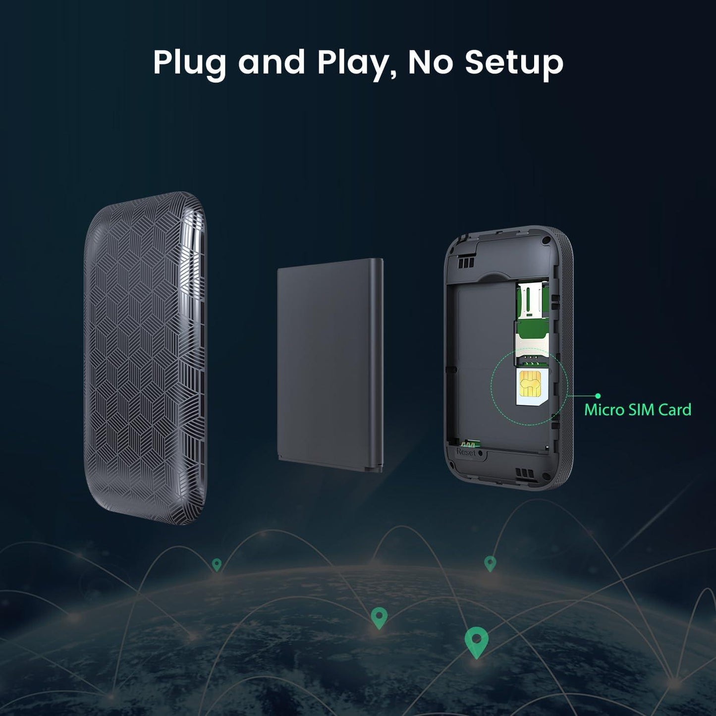 Saponetta WiFi Tenda 4G LTE-Advanced Pocket Mobile Wi-Fi Router con SIM Internet