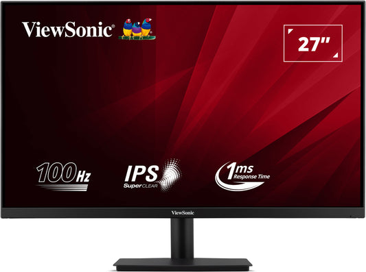 ViewSonic Monitor Desktop 27" VA270-H-2 27” Full HD 100Hz Monitor with Fast 1ms Response Time